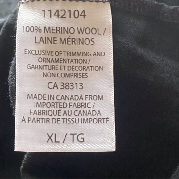 Cloudveil Baselayer Shirt Woman XL Black 100% Merino Wool Gorpcore Hiking - Picture 9 of 15